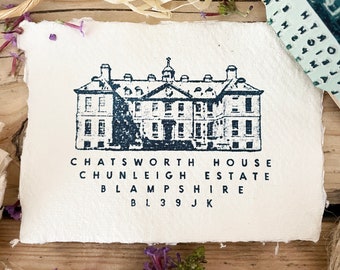 House Stamp | Wedding Venue Stamp | Home Address Rubber Stamp | Building Stamp | Personalised Rubber Stamp