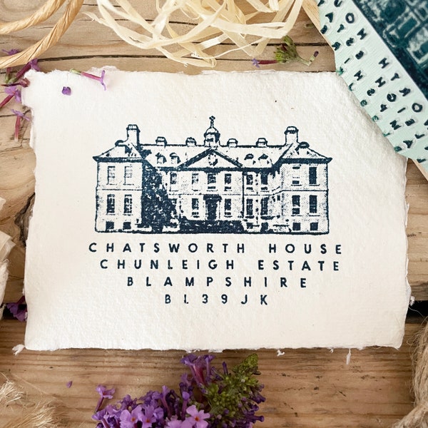 House Rubber Stamp Etsy