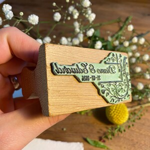 Ivy Wedding Rubber Stamp Save The Date Rubber Stamp Wedding Favour Rubber Stamp Floral Wedding Invite Ivy Save The Date image 4