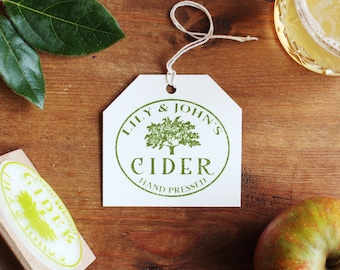 Cider label stamp, Cider tag stamp, Home made cider label, personalised cider labels, custom cider labels, personalized cider labels