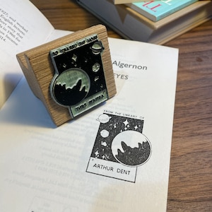 Timbre Ex Libris - Science fiction | De la bibliothèque de timbres | Tampon de livre personnalisé