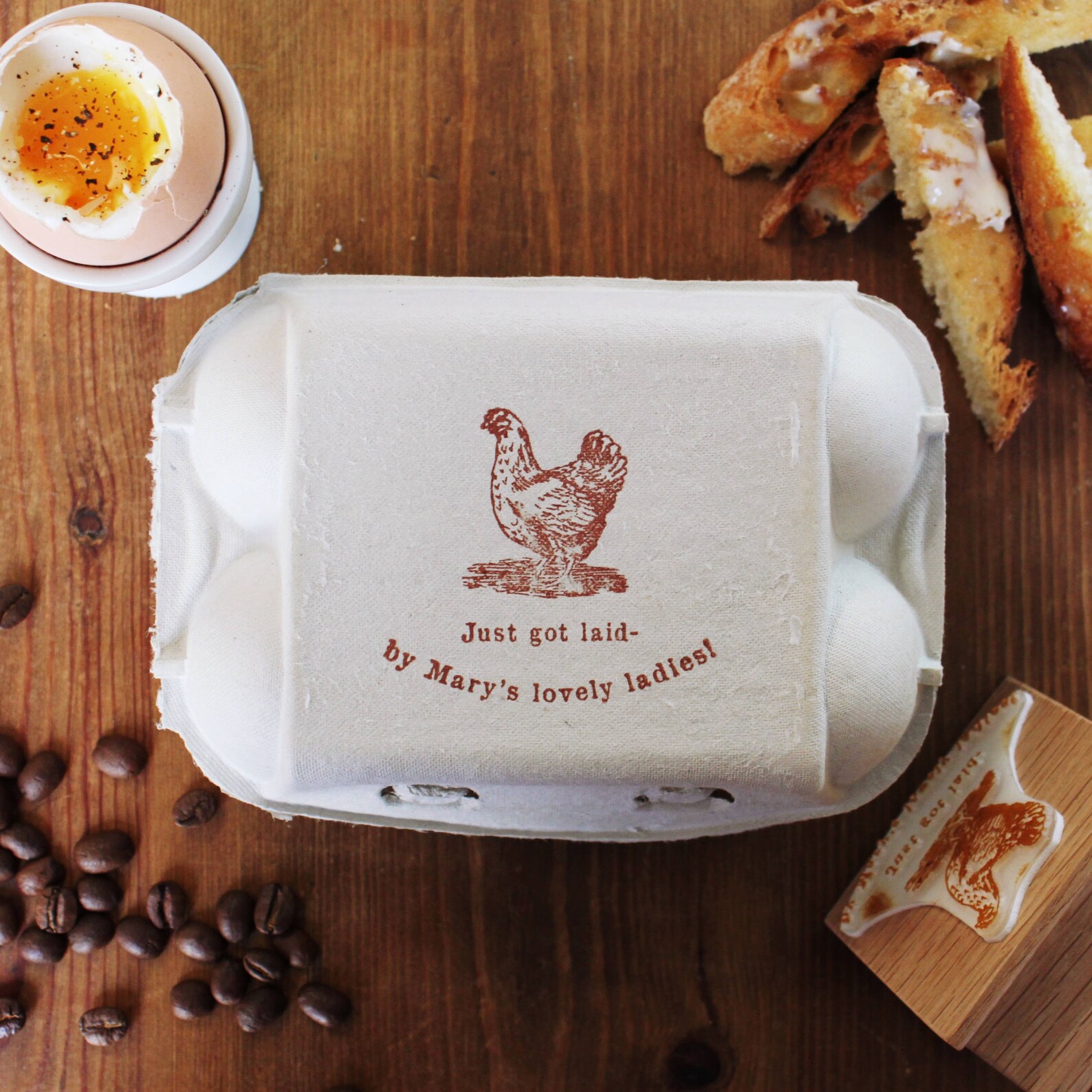 Egg box stamp Hens eggs stamp egg stamp Custom egg box Etsy