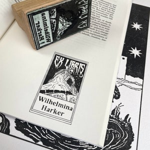 Ex Libris Stamp - Dracula | From the Library of stamp | Personalised book stamp  | Ex Libris Rubber Stamp