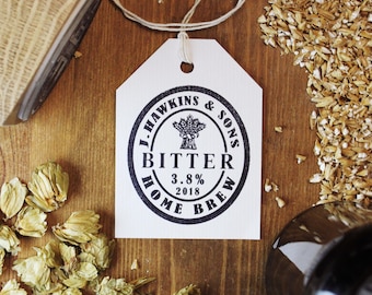 Home brew label stamp, Beer label stamp, Home brew label, Beer label, personalised home brew label, personalized home brew label, home brew