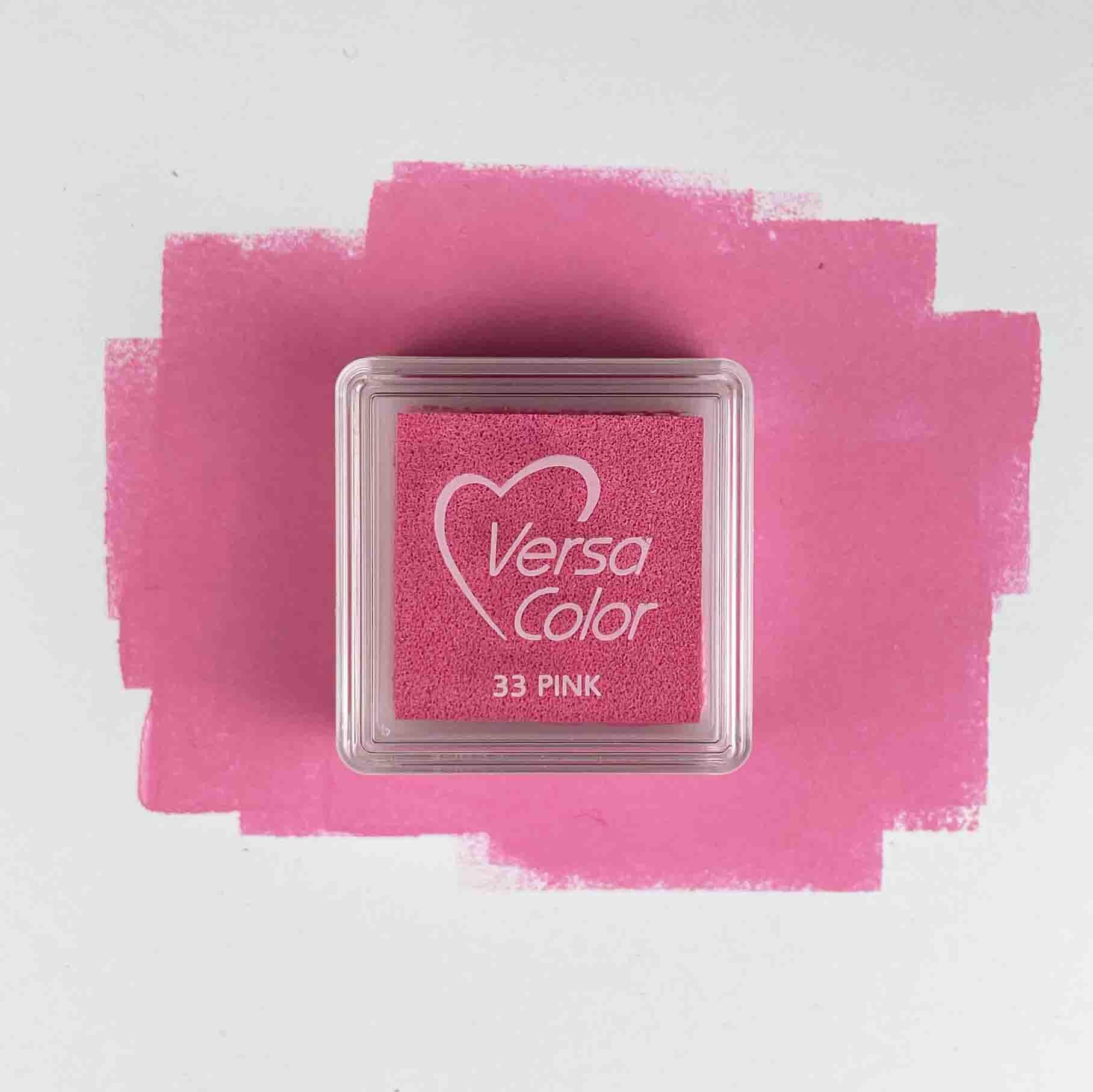 VersaColor Pigment Ink Pad Small in Petal Pink - Baby Pink Inkpad - Ink for  stamp - Inkpad for Rubber Stamp - Versa Color - Colour Ink Pad