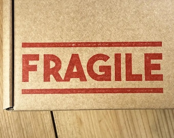 Fragile stamp, Fragile box stamp, packaging stamp, box stamp, parcel stamp, package stamp, large fragile stamp, fragile stamper