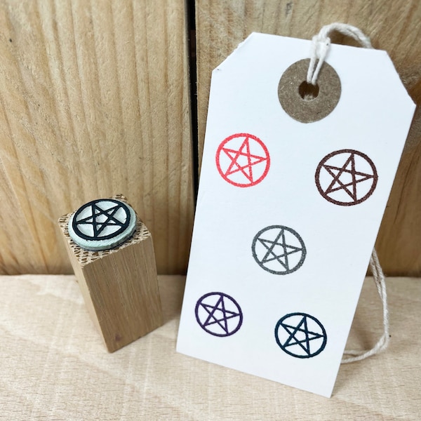 Pentacle stamp, pentagram stamp, occult stamp, symbol stamp