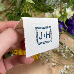 Personalised Wedding Initials Stamp Vintage Wedding Rubber Stamp Art Deco Wedding Seal Wedding Monogram Stamper image 5