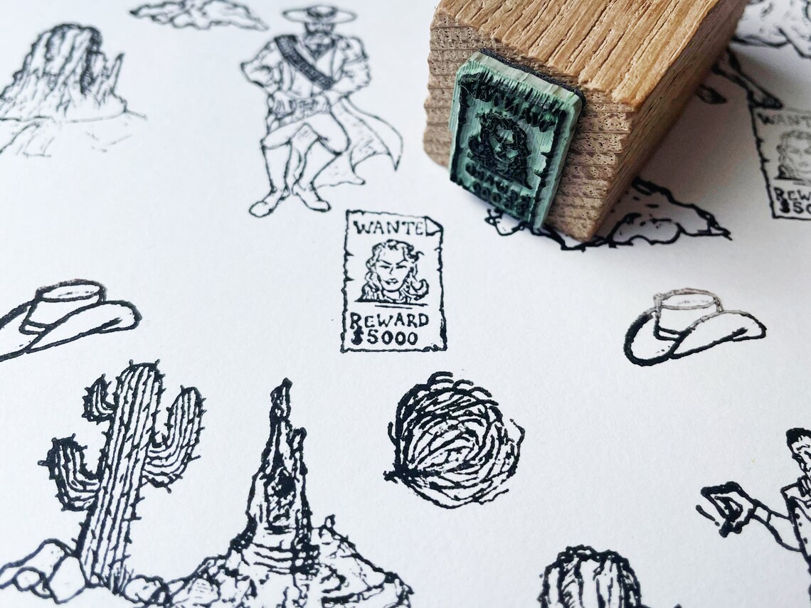 Wild West Stamp Set Cowboy Stamps Western Stamps Wild West - Etsy