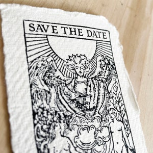 Save The Date Rubber Stamp Lovers Tarot Tarot Wedding Invitation Wedding Rubber Stamp image 5