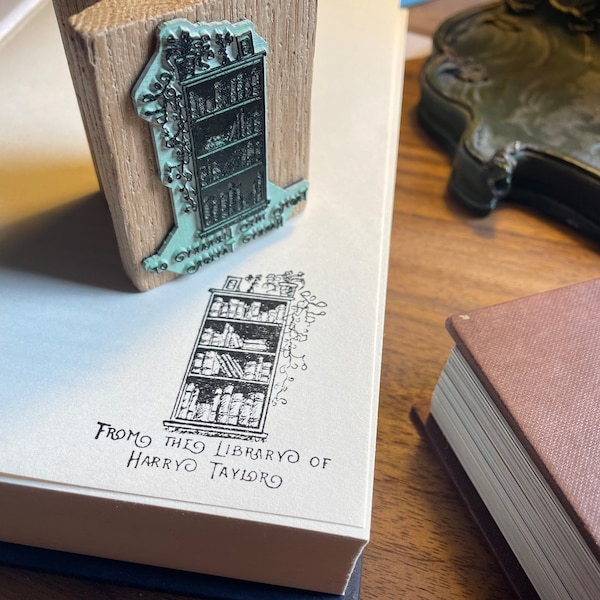 From the Library of stamp | Ex Libris Rubber Stamp | Personalised Book Stamp