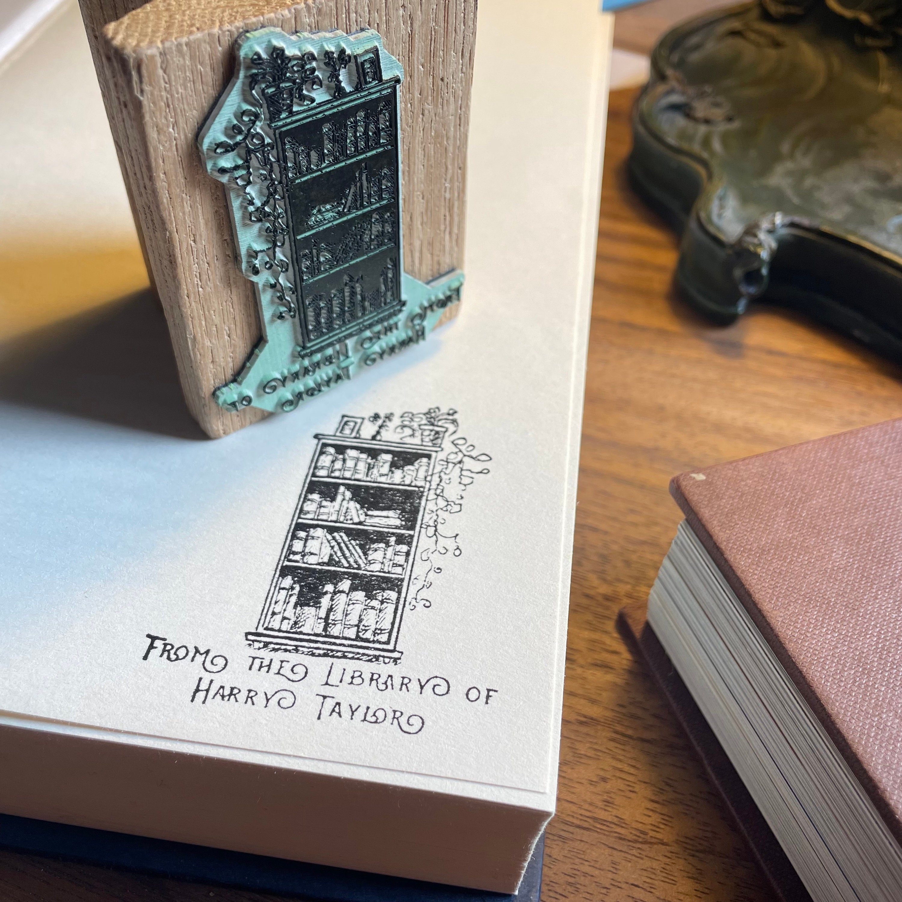 From the Library of Stamp Ex Libris Rubber Stamp Etsy