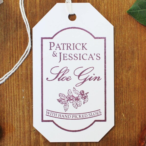 Sloe gin label stamp, sloe gin stamp, personalised sloe gin labels, custom gin stamp, personalized gin stamp, sloe gin gift, gin making gift