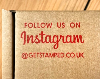 Instagram stamp, follow us stamp, business packaging stamp, social media stamp