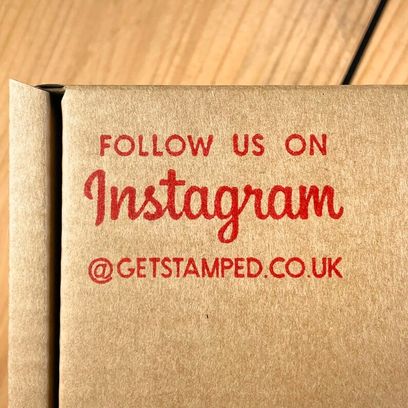 Instagram stamp, follow us stamp, business packaging stamp, social media stamp image 1