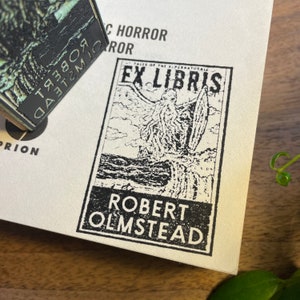 Ex Libris Stamp - Cthulhu | From the Library of stamp | Ex Libris Rubber Stamp | Personalised Book Stamp