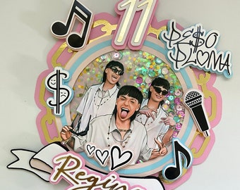 Adorno para pastel de cumpleaños Peso Pluma, decoración para fiestas hecha a mano