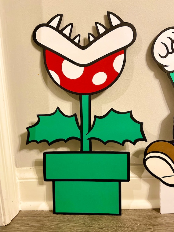 Super Mario Brothers Piranha Plant Paper Straws by CharminglySassy, $12.00   Fiesta inspirada en super mario, Decoracion de mario bros, Fiesta de  nintendo