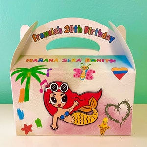 Karol G mañana sera bonito favor boxes, mermaid party boxes, Karol g party decor, Karol g gift box