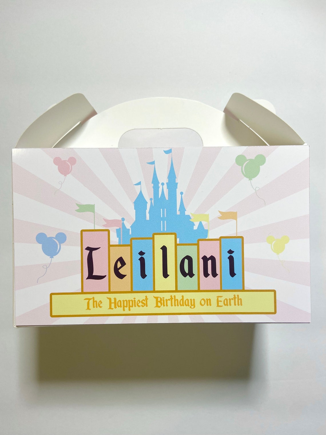 Disneyland Favor Boxes, Happiest Birthday on Earth Candy Boxes, Castle