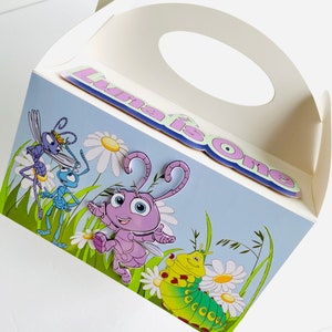 A Bug’s Life Birthday Party Favor Boxes, a bugs life treat boxes, first birthday, spring theme birthday party