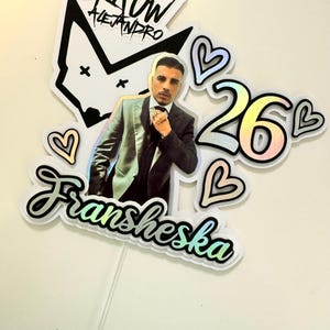 Rauw Alejandro Cosa Nuestra Cake Topper, rauw alejandro birthday party, rauw alejandro party decor