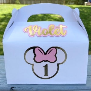 Minnie Inspired Birthday Party Favor Boxes