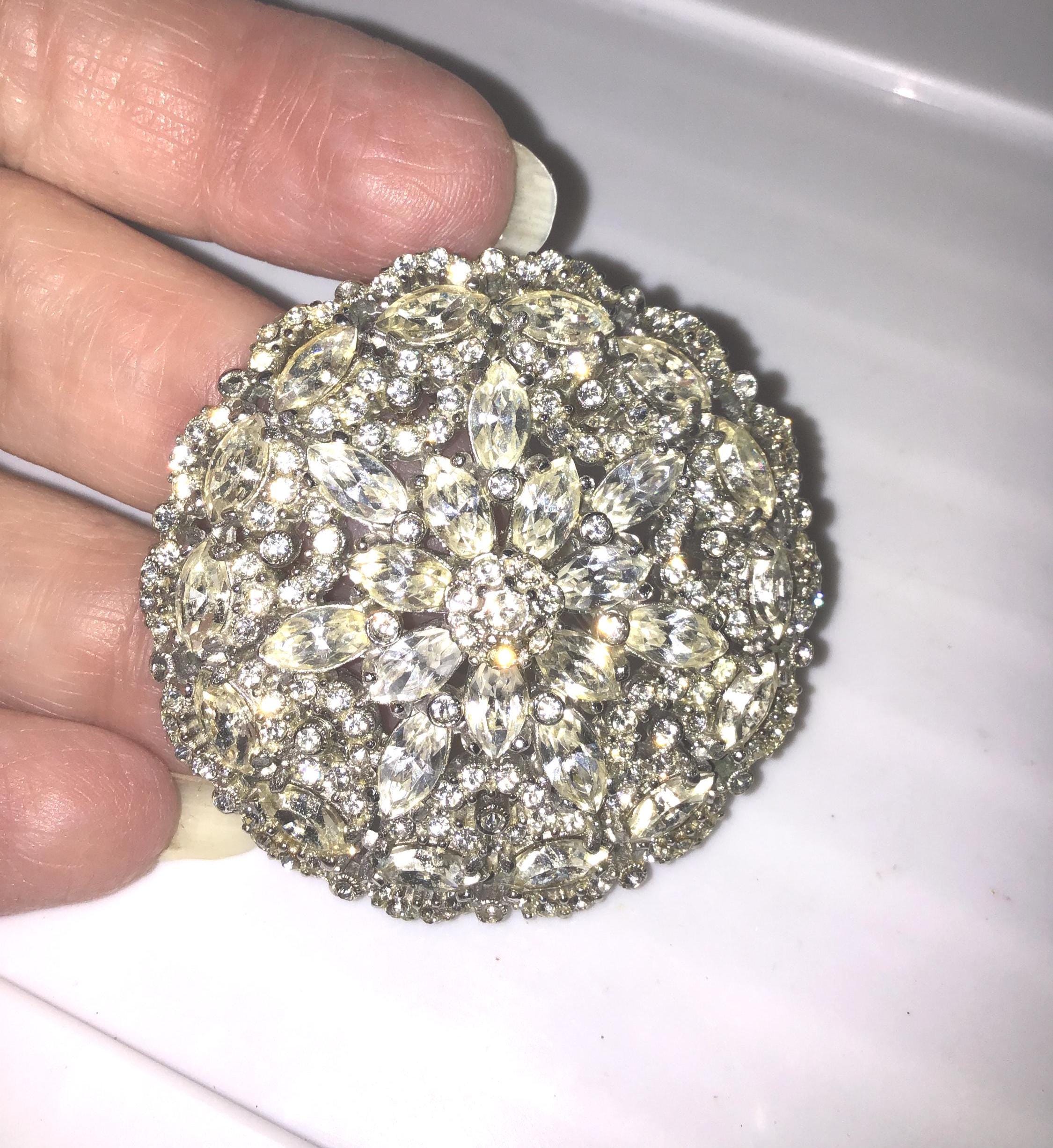 Vintage Hollycraft Gold Tone, Faux Pearls, Black Rhinestones