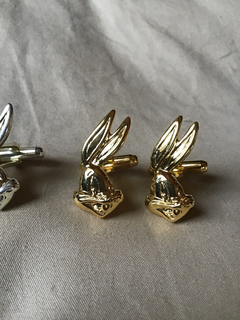 estate set Sale lot Looney Tunes 2 Pairs Vintage Bugs Bunny Cuff Links jewelry