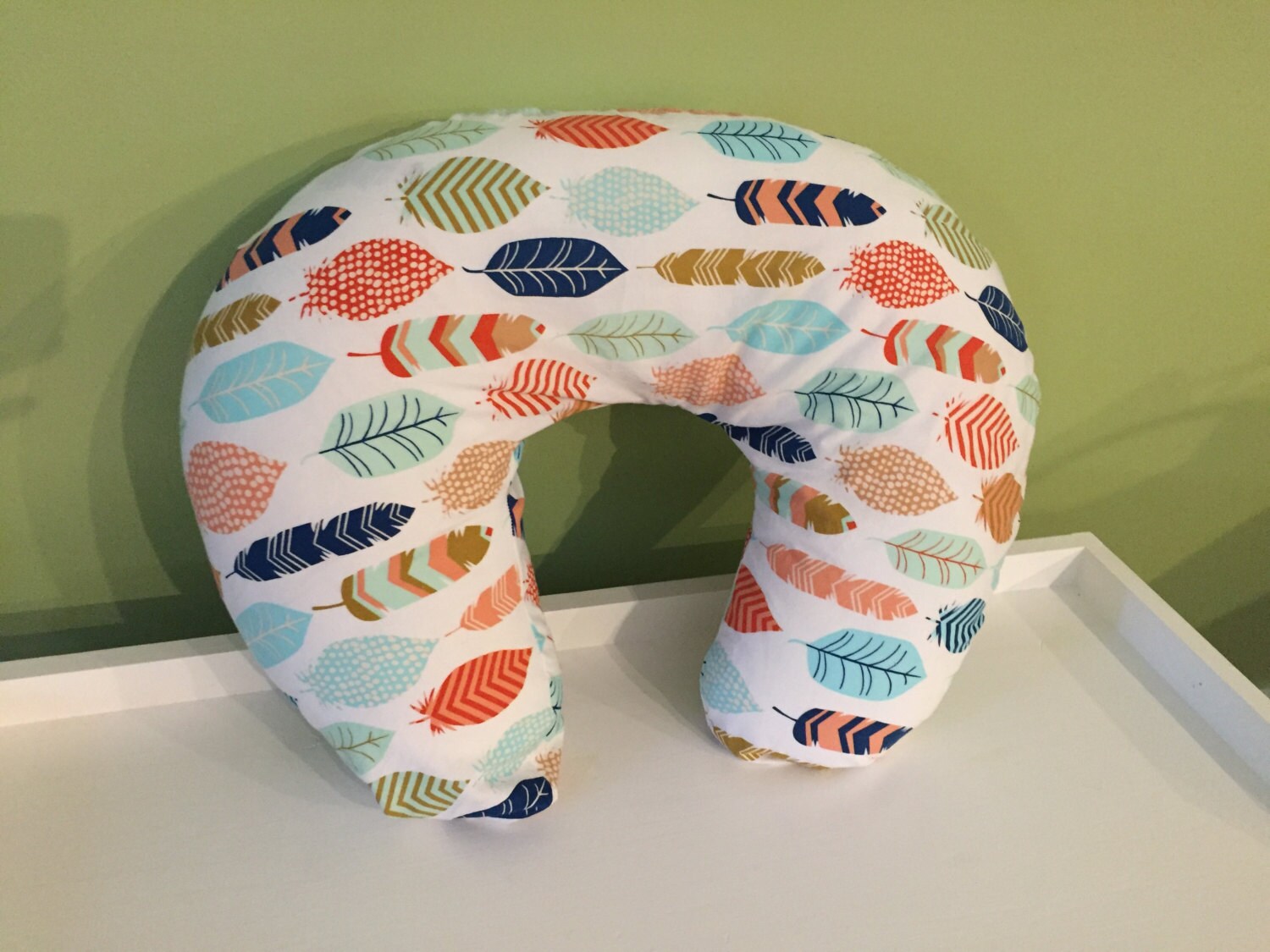 Boppy Cover Custom Boppy Cover Feather Pattern Etsy