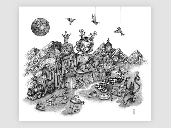 Dessin Original Stylo Bille Tears And Onion Soup Etsy