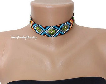 Collana con colletto di perline Masai africano Masai Collar - Italia