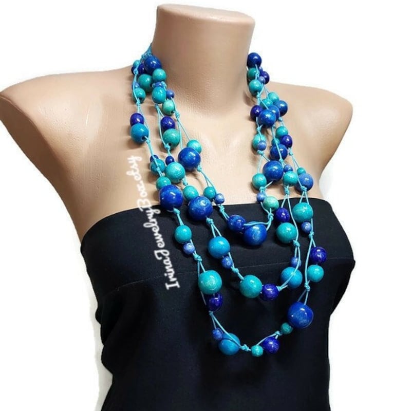 Big Bead Necklace - Etsy