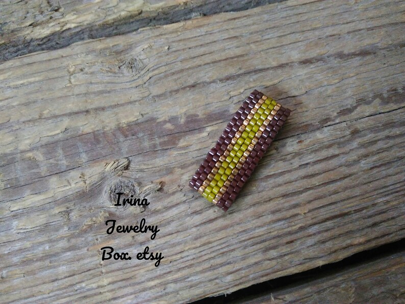 Beaded ring band Seed beads ring Simple Modern ring band statement ring band Seed bead jewelry Peyote ring Flat band