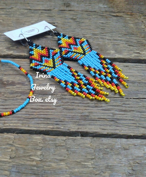 Jewelry | Handcrafted Seed Bead Necklace Earring Set