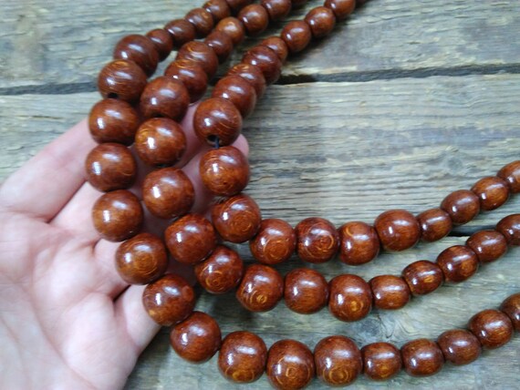 Ensemble Collier Et Boucles D'Oreilles Perles Bois Naturel YAZILIND - Style Terreux Bohème Marron