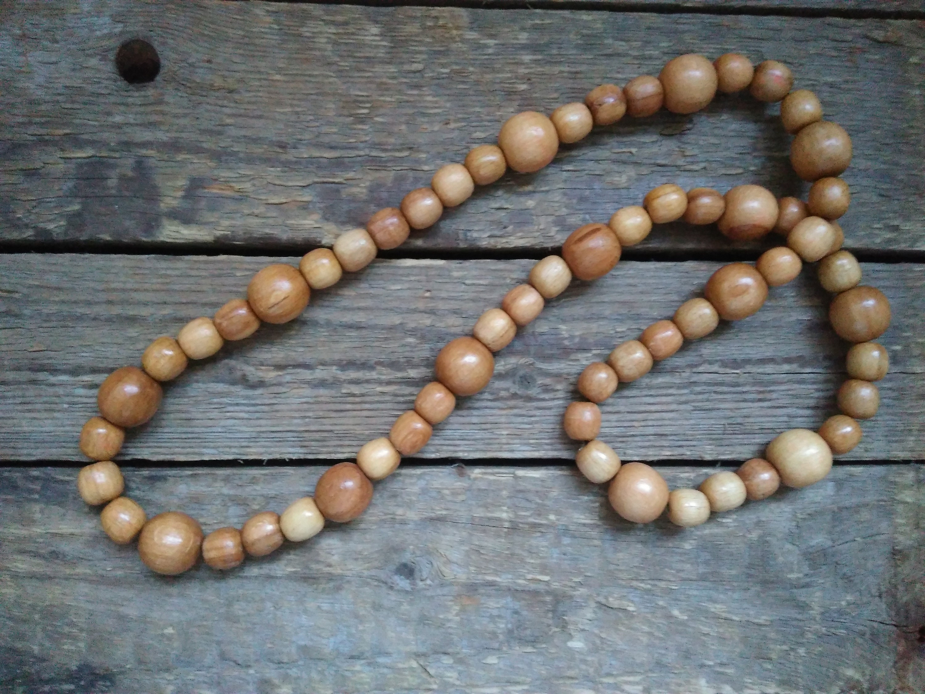 Long necklaceNatural wood beads necklaceLong wooden necklace Etsy
