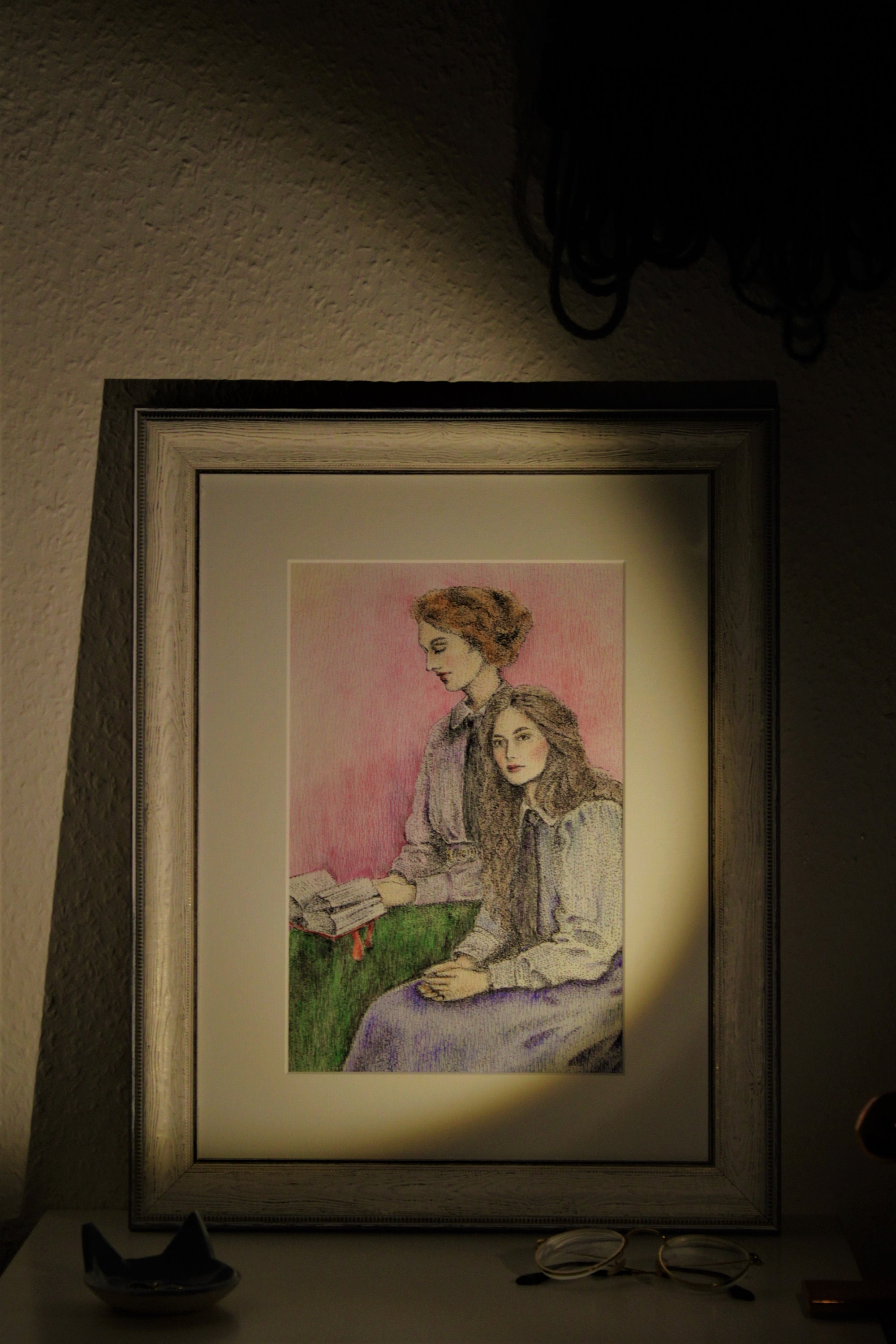 Antique Painting /ORIGINAL / FRAMED / Fine Art / Two Etsy