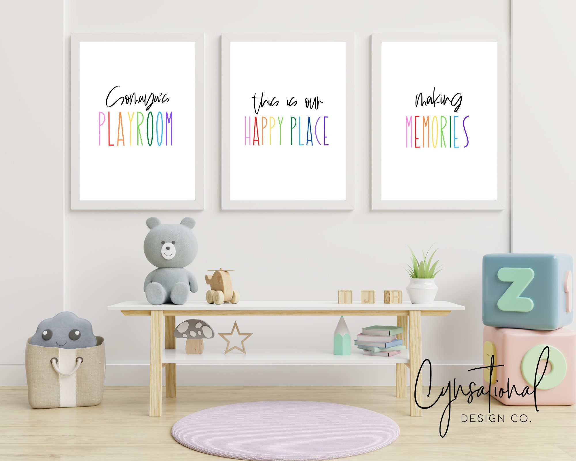 Set of 3 Playroom Printables Girls Room Decor Boys Room Etsy
