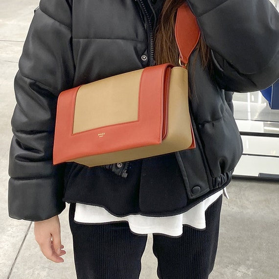 CELINE Frame Series medium Maple red and Brown tw… - image 3