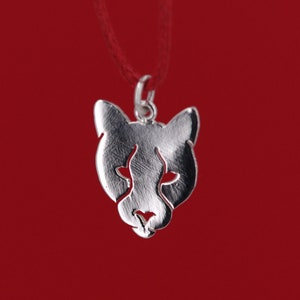 Panther - silver pendant, gift idea - panther man pendant - man jewelery - unisex pendant