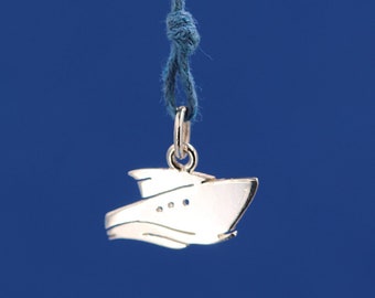 Ship pendant - handmade silver boat - pendant boat - gift idea - pendant for men and women