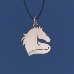 Handmade horse pendant in sterling silver - horse pendant animal lovers gift idea - horse pendant pendant