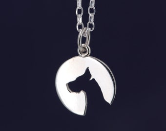 Great Dane pendant in sterling silver - dog tag Dobermann - customizable animal pendant - puppy charm - animal pendant