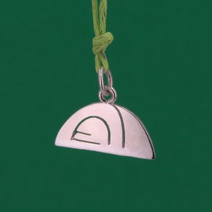 Sterling silver camping tend - camping pendant in silver - mountain tent pendant - gift idea pendant