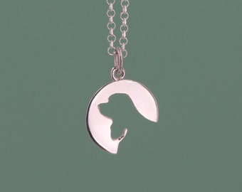 Labrador pendant in sterling silver - dog pendant - colored cord - customizable animal pendant - animal pendant