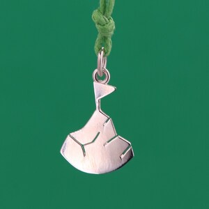 Sterling silver summit pendant - mountain pendant - summit mountain charm - gift idea pendant