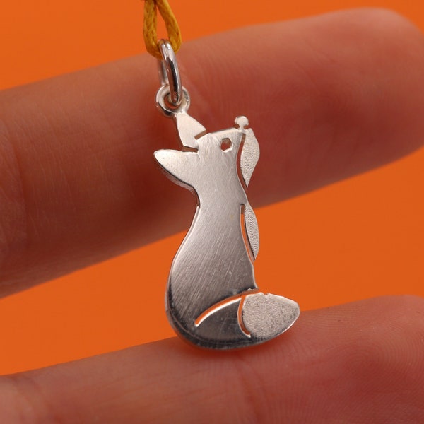 Pendentif renard en argent 925 - Idée cadeau Volpetta - Collier renard - pendentif animal fait main - cadeau anniversaire