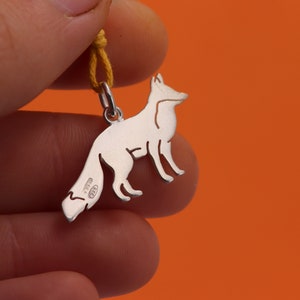 Pendentif renard en argent 925 Idée cadeau petit renard Collier renard pendentif animal fait main cadeau anniversaire image 6