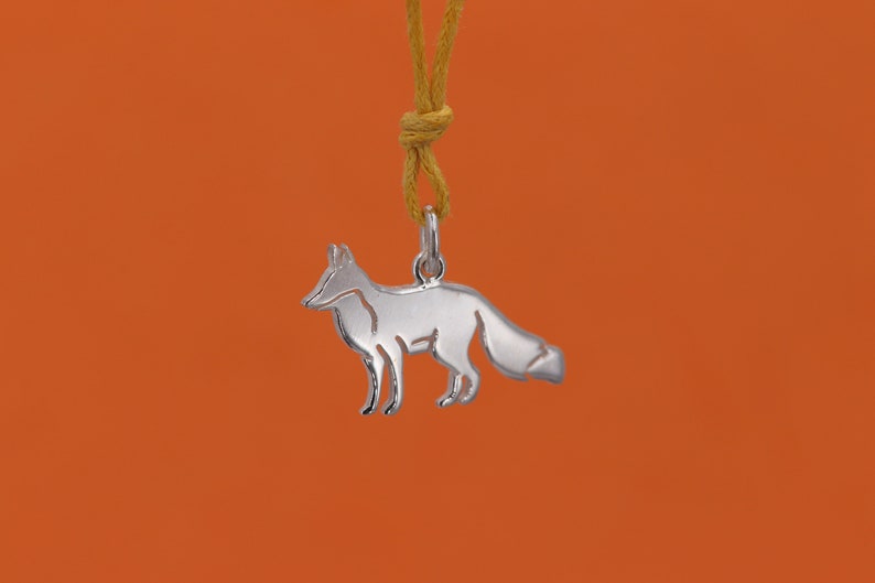 Pendentif renard en argent 925 Idée cadeau petit renard Collier renard pendentif animal fait main cadeau anniversaire image 5